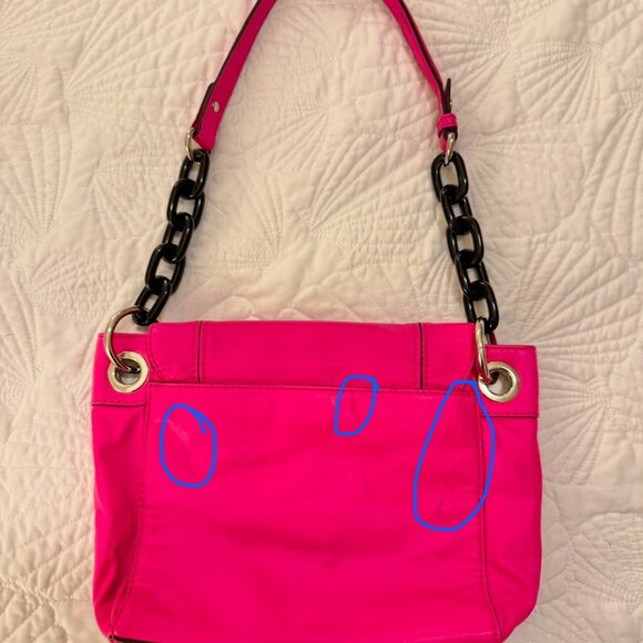 Milly Pink Leather Turnlock Shoulder Bag - Picture 14 of 16